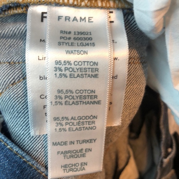 Frame Medium Wash Ankle Slim Boyfriend Jeans 25 - Picture 8 of 8